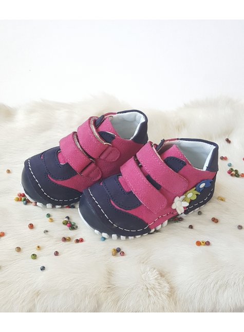 Felix Hakiki Deri Kız Çocuk Sneaker Lacivert-Fuşya