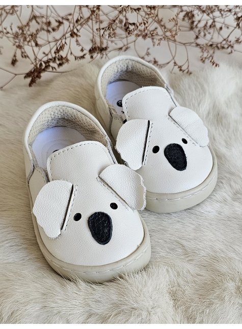 Koala Hakiki Deri Krem Ortopedik Çocuk Ayakkabı