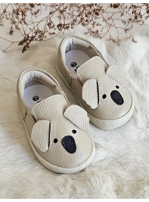 Koala Hakiki Deri Koyu Krem Ortopedik Çocuk Ayakkabı