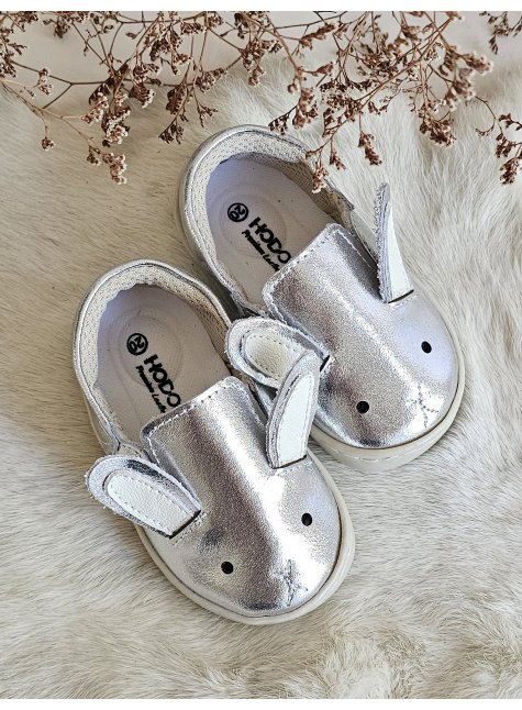 Rabbit Hakiki Deri Gümüş Ortopedik Çocuk Ayakkabı