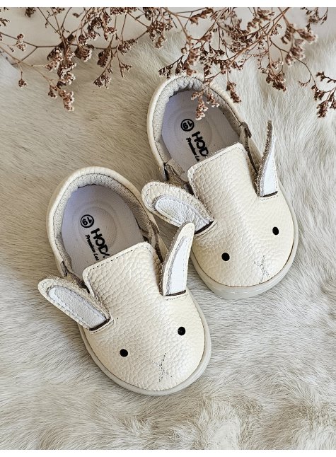 Rabbit Hakiki Deri Krem Ortopedik Çocuk Ayakkabı