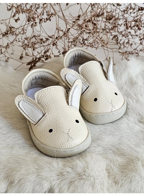 Rabbit Hakiki Deri Krem Ortopedik Çocuk Ayakkabı