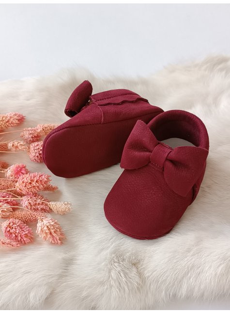 Sofia Hakiki Deri Bebek Makosen Nubuk Bordo