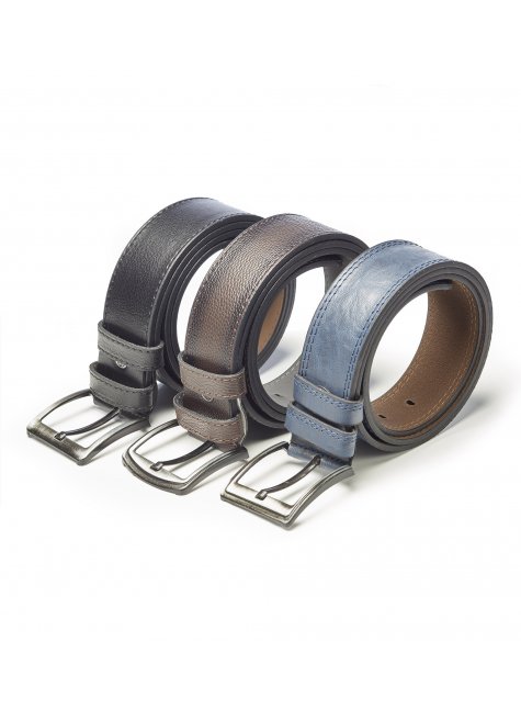 3 Adet Siyah-Kahve-Lacivert Spor Kot Kemeri 4.5 cm