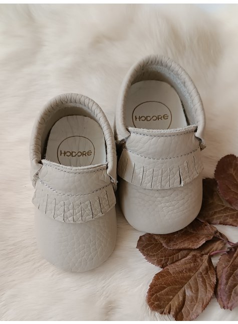 Rocco Gri Hakiki Deri Bebek Patik Makosen