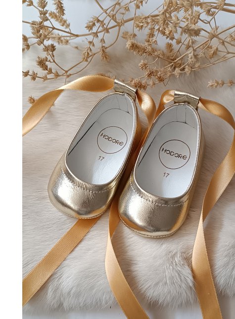 Fiore Gold Hakiki Deri Bebek Babet Makosen