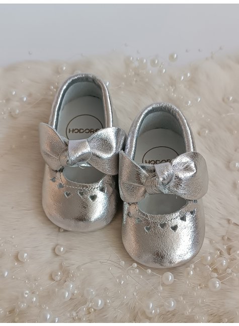 Alice Silver Hakiki Deri Bebek Makosen Patik