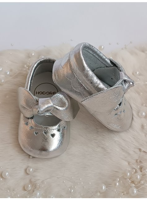 Alice Silver Hakiki Deri Bebek Makosen Patik