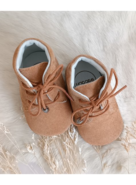 Hakiki Deri Bebek Botu Nubuk Camel