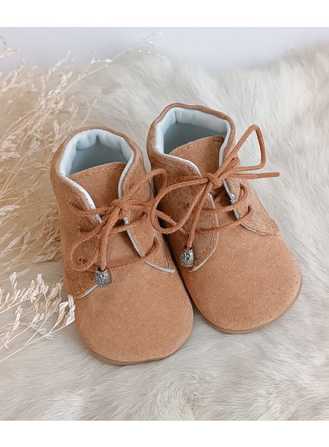 Hakiki Deri Bebek Botu Nubuk Camel