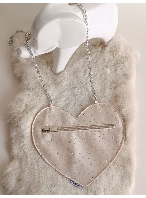 LoveBerry Çocuk Çanta Taşlı Krem
