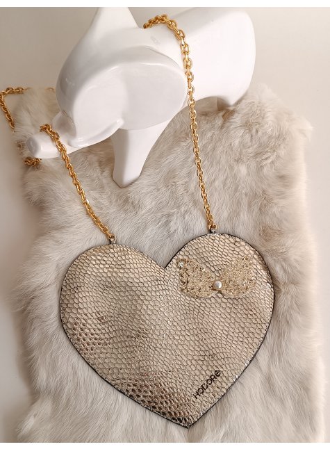 LoveBerry Hakiki Deri Çocuk Çanta Baskılı Gold