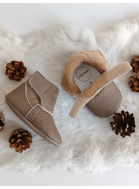 Lucca Vizon İçi Kürklü Hakiki Deri Bebek Botu