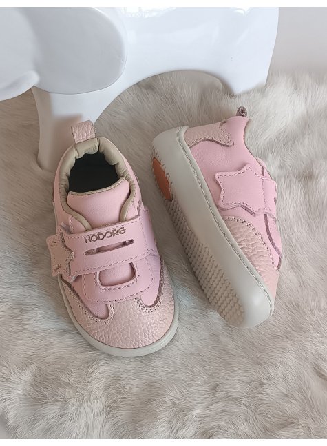 Starex Pembe-Pudra Hakiki Deri İlkadım Çocuk Spor Ayakkabı Ortopedik Taban